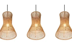 Bijou Taklampa 3-delat E27 brunt/pappersgarn