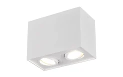 Biscuit Takspotlight 2-delad GU10 mattvit