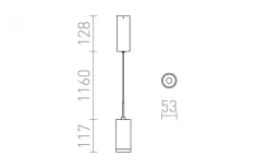 Bogard Takpendel Matt nickel LED 5W 3000K