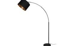 Bolivia Golvlampa E27 matt svart/guld