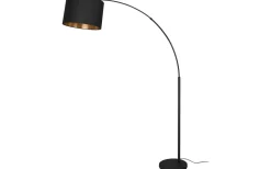 Bolivia Golvlampa E27 matt svart/guld