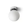Bolly Plafond 17cm Opal/Krom IP44