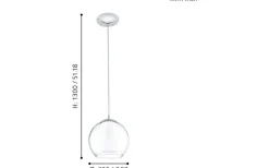 Bolsano Fönsterlampa 20cm Krom