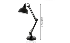 Borgillio Skrivbordslampa 71cm Svart