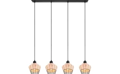 Borka Takpendel 4-delad E27 naturfärg/rotting