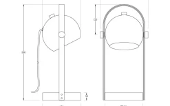 Bow Bordslampa 38cm Vit