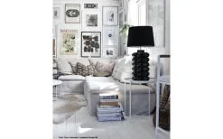 Bubbels Lampfot 49cm Black Marble