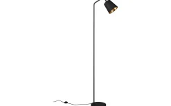 Buddy Golvlampa E27 matt svart/guld