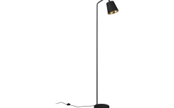 Buddy Golvlampa E27 matt svart/guld