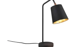 Buddy Skrivbordslampa E27 matt svart/guld