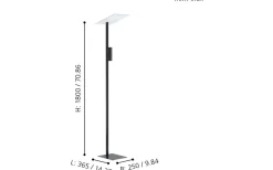 Budensea Golvlampa 180cm GU10 LED 3000K 2x4,5W Svart