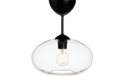 Bullo Plafond Ø27cm Mattsvart/Klarglas