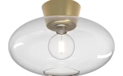 Bullo Plafond 38cm Mässing/Klarglas