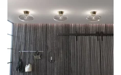 Bullo Plafond 38cm Mässing/Klarglas