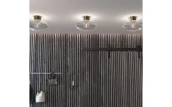 Bullo Plafond 38cm Mässing/Klarglas