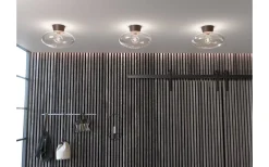 Bullo Plafond 38cm Oxid/Klarglas