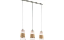 Burnham Taklampa 84cm 3L Borstad Stål/Bast