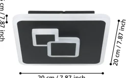 Cadegal Plafond 20cm LED 4000K 8W Svart