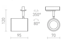 Cadenza 1-fas Spotlight GU10 Svart