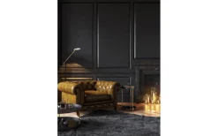 Cadiz Golvlampa 130cm LED 9W 3000K Svart/Matt Mässing