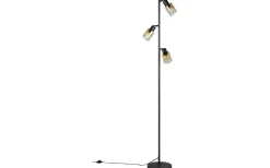 Cadiz Golvlampa 3-delad E14 matt svart/bärnsten