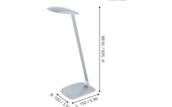 Cajero Skrivbordslampa 50cm USB LED 4000K 4,5W Silver