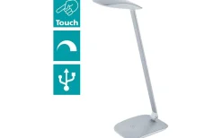 Cajero Skrivbordslampa 50cm USB LED 4000K 4,5W Silver