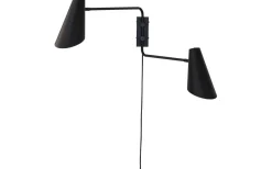 Cale Vägglampa Svart med 2 Stavar