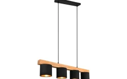 Cameron Takpendel 4-delad E14 svart/trä