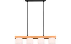 Cameron Takpendel 4-delad E14 vit/trä