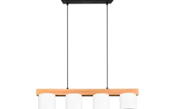 Cameron Takpendel 4-delad E14 vit/trä