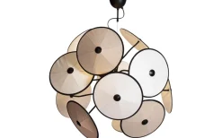 Cappello Taklampa Ø82cm Matt Svart/Beige