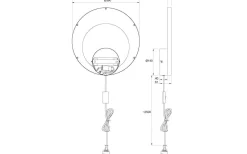 Carat Plafond/Vägglampa 36cm LED 15W 3000K Svart/Guld