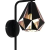 Carlton Vägglampa 32cm Svart/Koppar