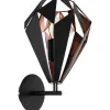 Carlton Vägglampa 33cm Svart/Koppar