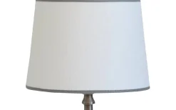 Carolin Lampskärm Ø30cm Vit, Grått Band