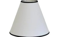 Carolin Toppringskärm Ø22cm Vit, Svart Kantband