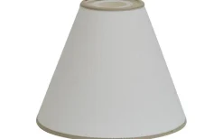 Carolin Toppringskärm Ø22cm Vit, Sandfärgat Band