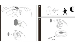 Cascia Batteridriven Nattlampa med Rörelsesensor 2-pack