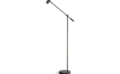 Cato Golvlampa 134cm LED GU4 Dimbar Mattsvart/Mässing