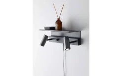 Cato Vägghylla Tillbehör Till Vägglampa Dubbel Svart