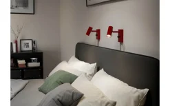 Cato Vägglampa LED GU4 Rubinröd/Mattsvart