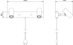 Cato Vägglampa LED 2xGU4 Vit