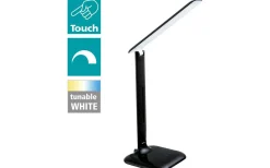 Caupo Skrivbordslampa 32cm LED 3000/5000/6500K 2,1W Svart