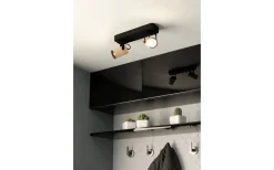 Cayuca Takspotlight 28cm GU10 LED 3000K 2x3W Svart