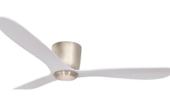 Cetus II 132cm Takfläkt Nickelfärgad Motor, Vita Blad