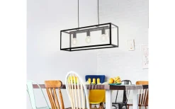 Charterhouse Taklampa 73cm 3L Svart/Klar Gl.