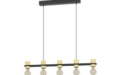 Chieveley Taklampa 89cm Svart/Gummiträ