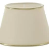 Chintz Oval Lampskärm 43cm Beige med Guldprofil