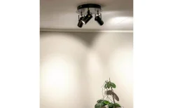 Cilindro Takspotlight 29cm LED 3x6W 3000K Svart/Matt Mässing